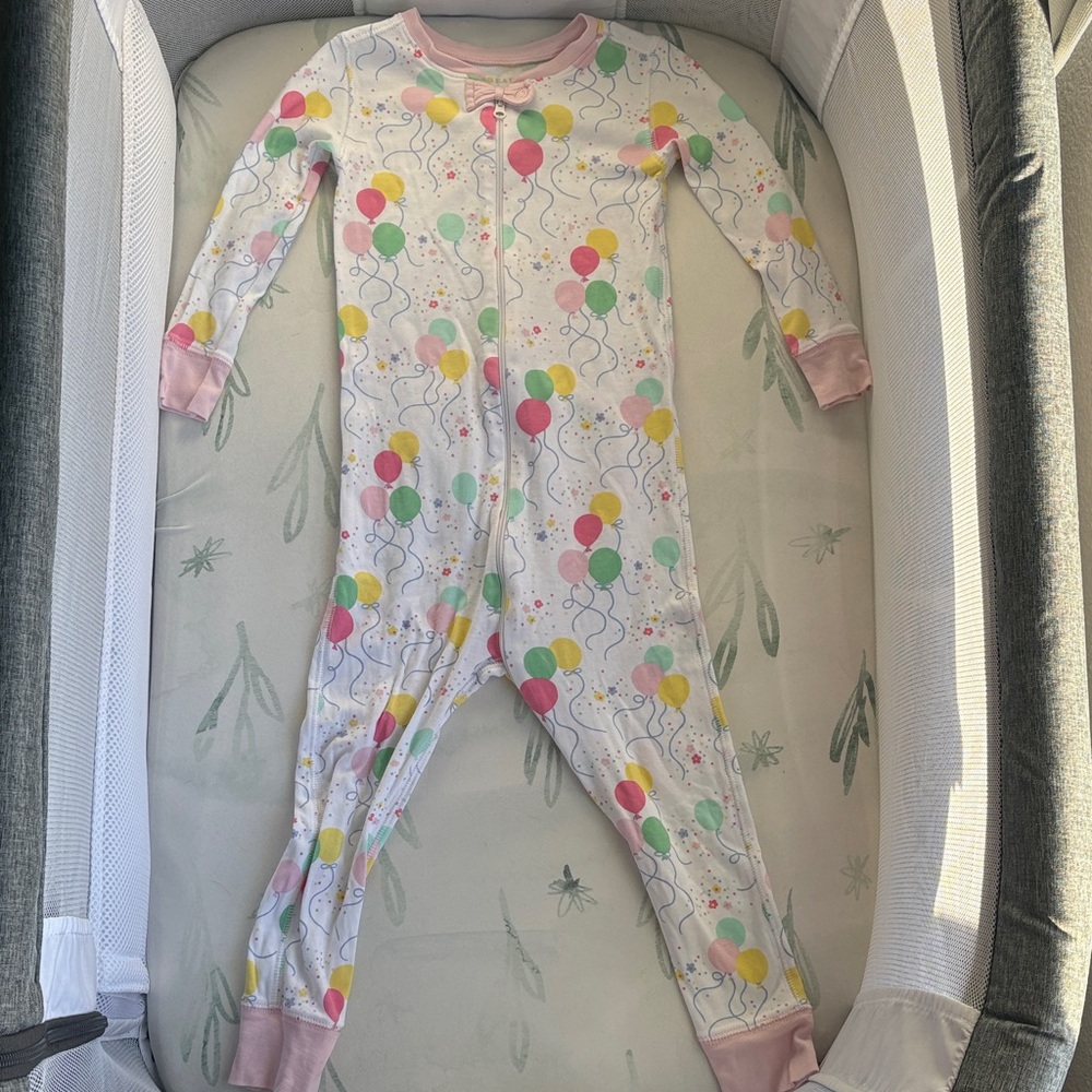 The Beaufort Bonnet Company Pink and Yellow Balloon Print Kids One Piece